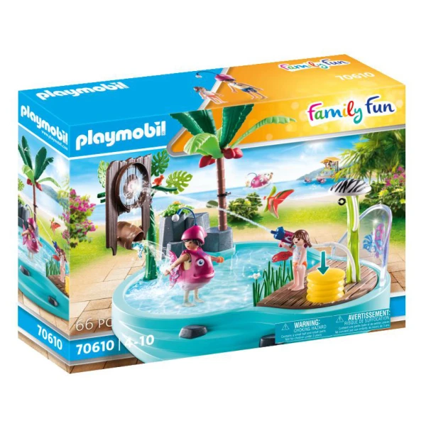 PLAYMOBIL FAMILY FUN SMALL POOL WITH WATER SPRAYER