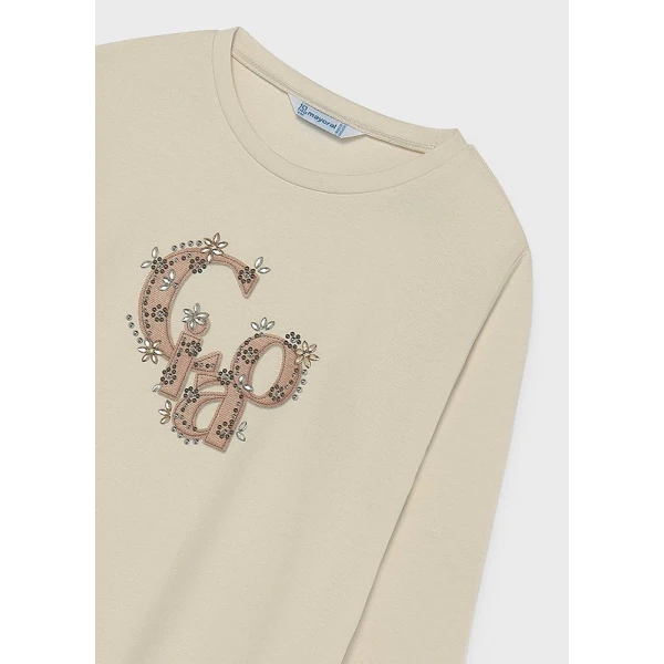 MAYORAL T-SHIRT LONG SLEEVES BASIC CREAM