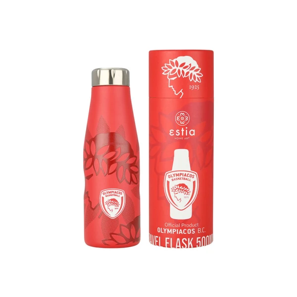 ESTIA HOME ART ΘΕΡΜΟΣ TRAVEL FLASK  500ml - OLYMPIACOS BC 