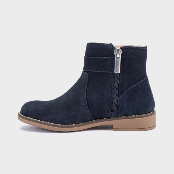 MAYORAL LEATHER BOOTS WITH FRINGES NAVY BLUE 