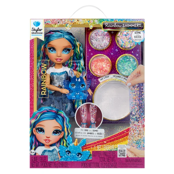 RAINBOW HIGH SHIMMERS ΚΟΥΚΛΑ ΜΟΔΑΣ ΚΑΙ SLIME SKYLER