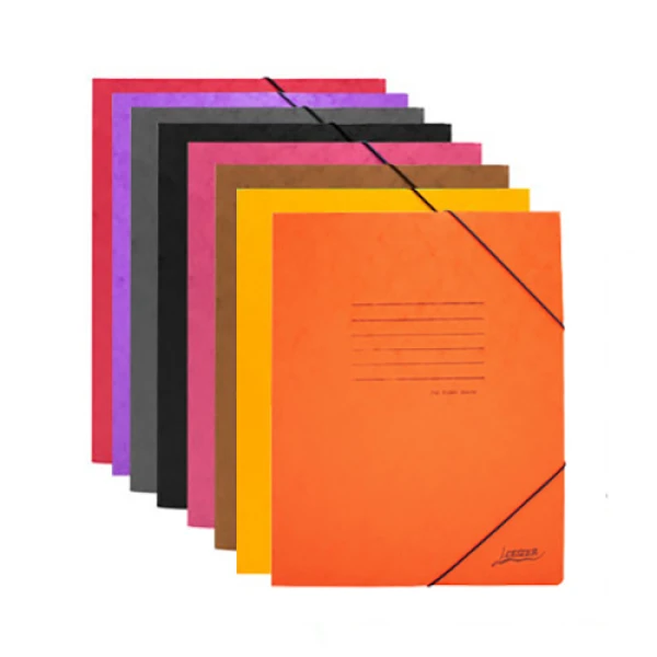 FOLDER WITH RUBBER PRESPAN LEIZER 26χ34 cm - SEVERAL COLOURS