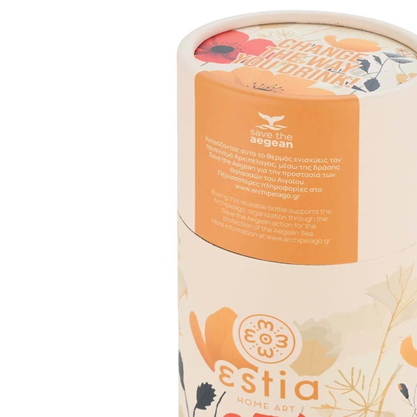 ESTIA HOME ART THERMAL TRAVEL FLASK 500ml - SUMMER REVERIE