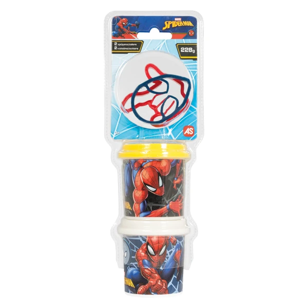 AS DOUGH DISNEY FROZEN & MARVEL SPIDERMAN SET OF 2 DOUGH POTS WITH 2 CUTTERS 228gr FOR AGES 3+ - 8 DESIGNS