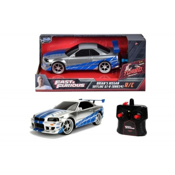 JADA FAST & FURIOUS REMOTE CONTROL CAR 1:24 NISSAN SKYLINE GTR