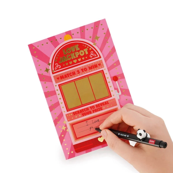 LEGAMI GREETING CARD LARGE SCRATCH OFF LOVE JACKPOT