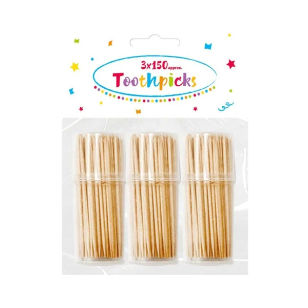 WOODEN TOOTHPICKS 3X150 pcs