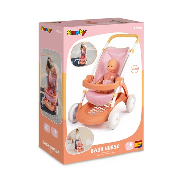SMOBY BABY NURSE ΚΑΡΟΤΣΙ ΚΟΥΚΛΑΣ 