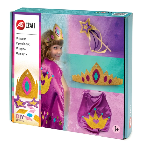 AS CRAFT PRINCESS DIY TOY WITH 3 CRAFTS FOR AGES 3+