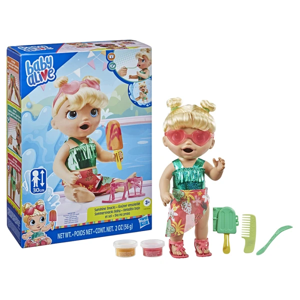 BABY ALIVE ΚΟΥΚΛΑ ΜΩΡΟ SUNSHINE SNACKS BLOND HAIR