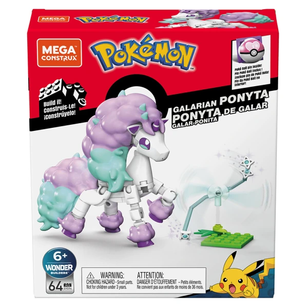 MEGA CONSTRUX POKEMON POWER PACK - GALARIAN PONYTA 64  pcs