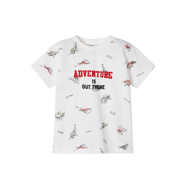 MAYORAL PRINTED SHORT SLEEVE T-SHIRT CREAM