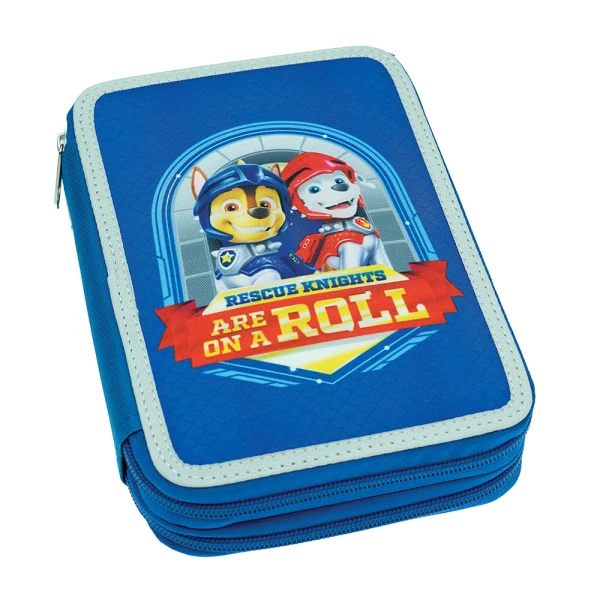 DOUBLE FILLED PENCIL CASE PAW PATROL RESCUE KNIGHTS