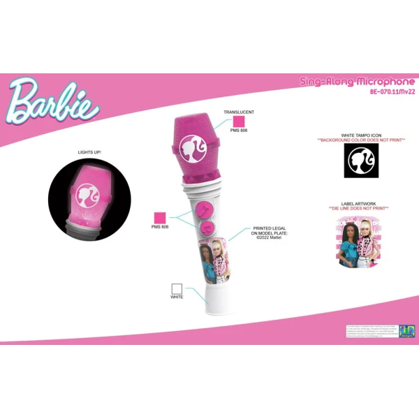 EKIDS BARBIE WIRELESS KARAOKE MICROPHONE