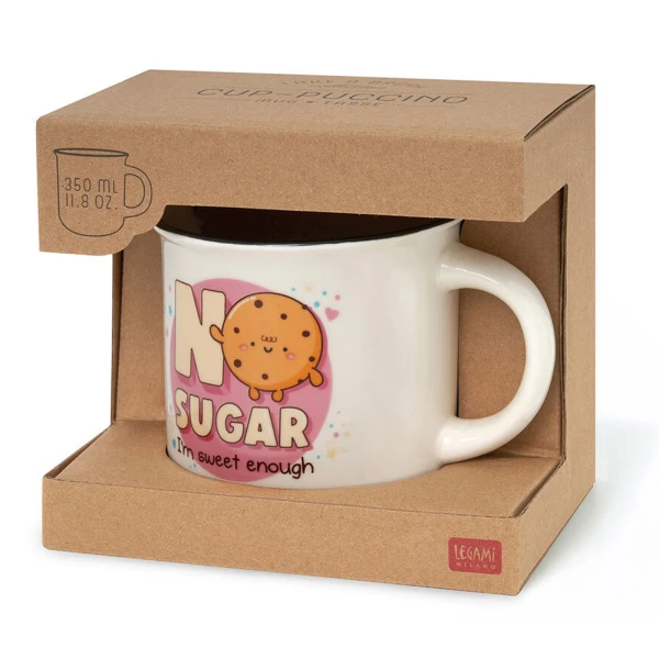 LEGAMI PORCELAIN MUG CUP-PUCCINO 350ml - NO SUGAR