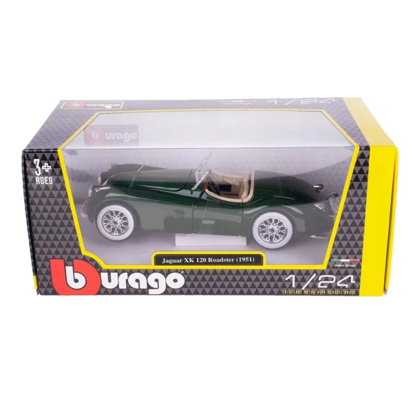 BBURAGO 1:24 JAGUAR XK120 ROADSTER (1951) GREEN