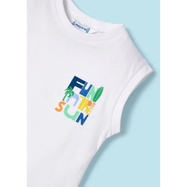 MAYORAL SLEEVELESS BLOUSE WHITE
