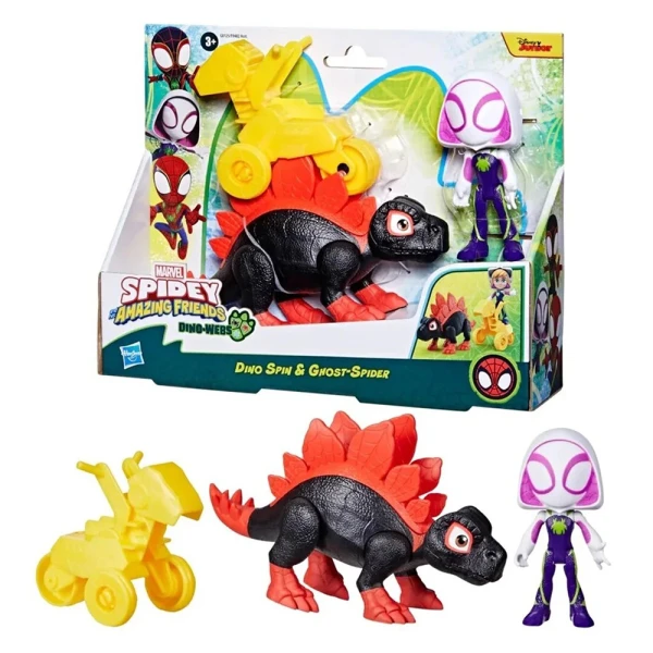 SPIDEY AND HIS AMAZING FRIENDS DINO WEBS DINO SPIN & GHOST-SPIDER