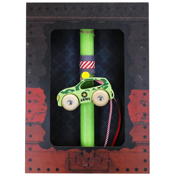 SYNCHRONIA HANDMADE CANDLE 30 cm CAR SUV LIME GREEN