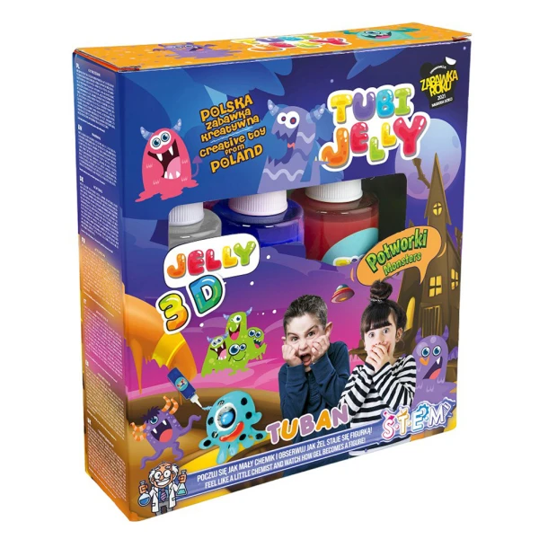 TUBAN SET TUBI JELLY MONSTERS TO CREATE 3D GEL FIGURES