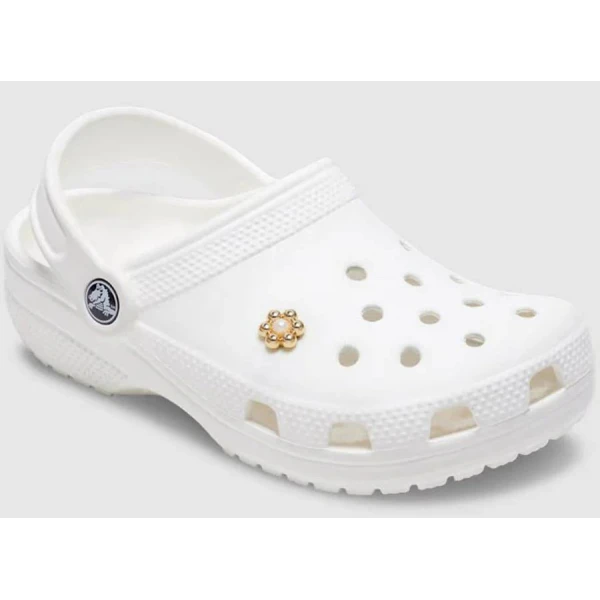 CROCS CHARM UNIQUE GOLD AND PEARL TINY FLOWER