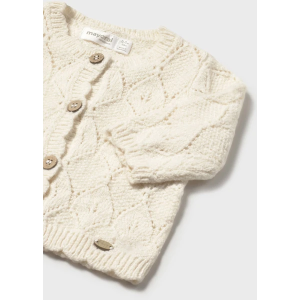 MAYORAL CARDIGAN KNITTED LONG WHITE 