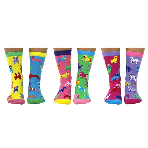 WOMEN SOCKS No 37-42 SET 6 pieces HOT DOGS