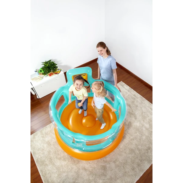 BESTWAY INFLATABLE TRAMPOLINE 152X152X117 cm HOPS \'N HOOPS