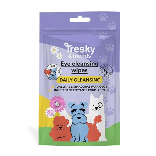 TRESKY & FRIENDS EYES CLEANSING WIPES FOR DOGS 30 pcs