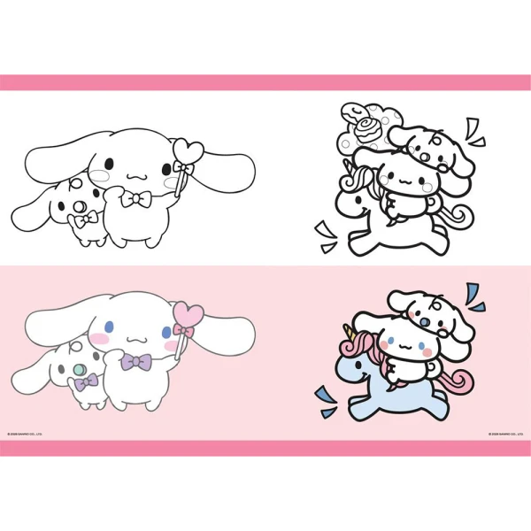 STAPLED NOTEBOOK 17X25 cm 40 SHEETS CINNAMOROLL  - 2 DESIGNS