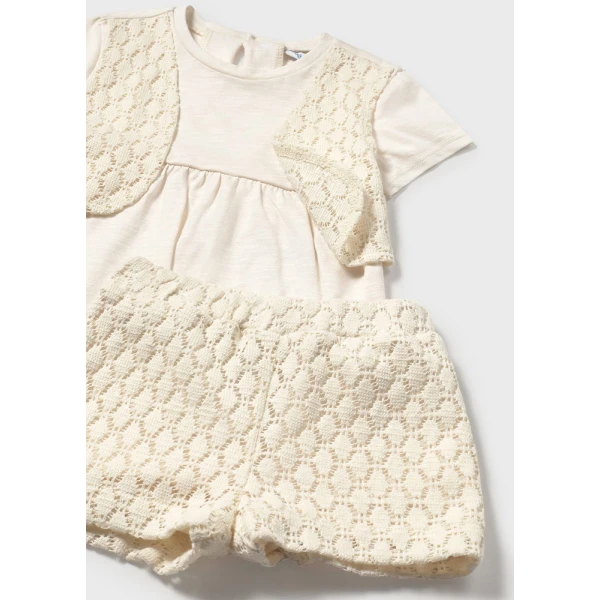 MAYORAL SET BERMUDA SHORTS  BEIGE 