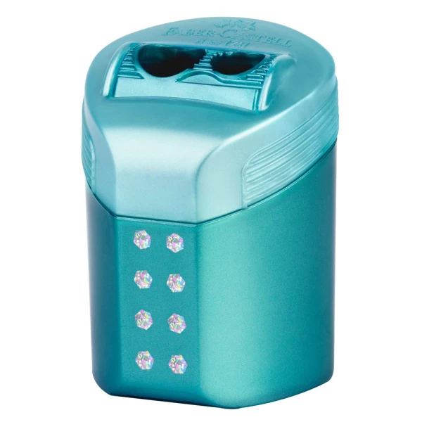 FABER-CASTELL ROLL-ON DOUBLE SHARPENER METALLIC COLOURS COSMIC - 3 COLOURS