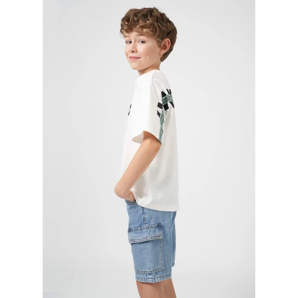 MAYORAL BERMUDA SHORTS DENIM CARGO DENIM