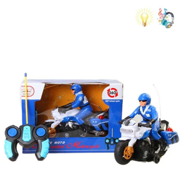 REMOTE CONTROLLED POLICE MOTORCYCLE WITH LIGHTS AND SOUND 27MHz