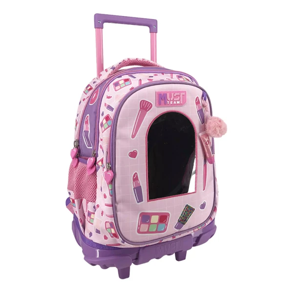 MUST TEAM SCHOOL TROLLEY BACKPACK 34x20x44 cm 3 CASES COSMETICS