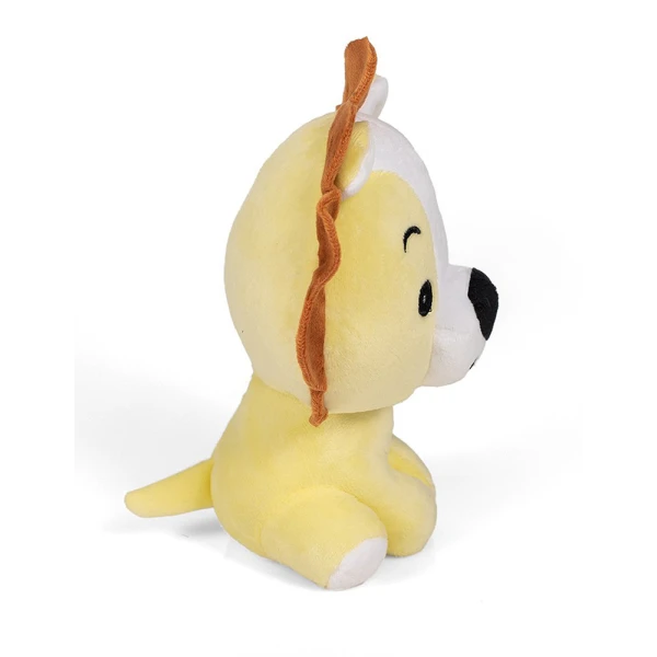 PLUSH ANIMALS 18 cm WITH RATTLE - 6 DESIGNS