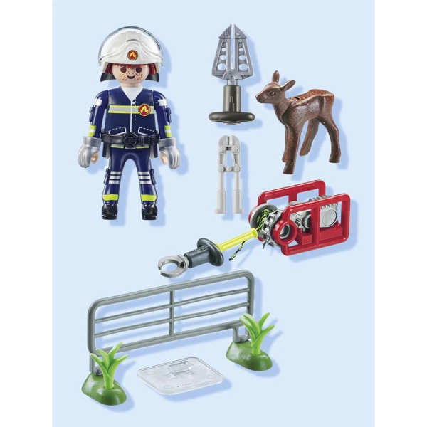 PLAYMOBIL CITY ACTION FIREFIGHTING MISSION ANIMAL RESCUE