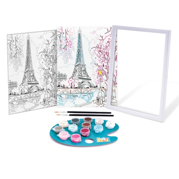 HAPPIHOBBI PAINT & FRAME BY NUMBERS SPRING PARIS FOR 12+ YEARS