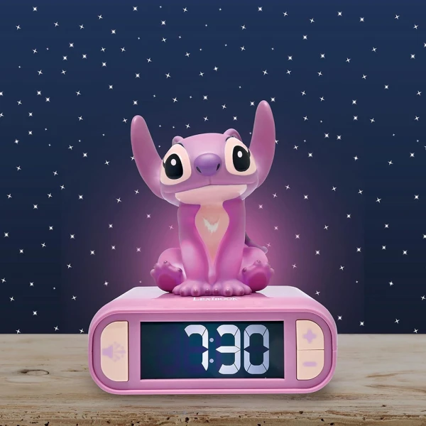 LEXIBOOK ANGEL DIGITAL ALARM CLOCK WITH LIGHT & SOUND – LCD DISPLAY & MELODIES