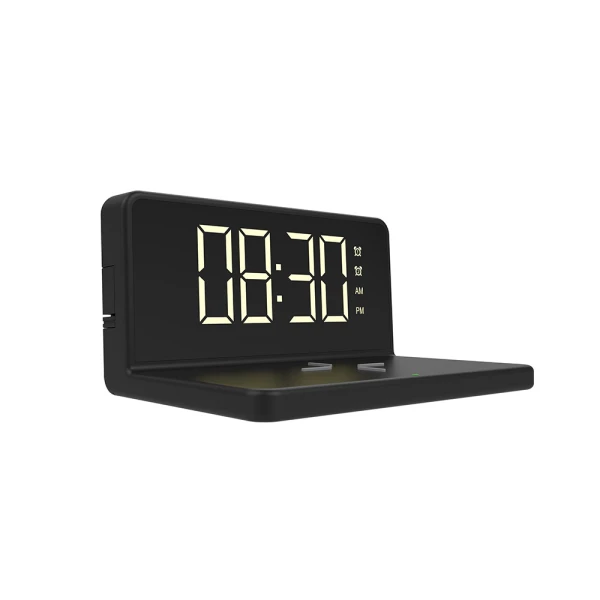 THE SOURCE WIRELESS PHONE CHARGING ALARM CLOCK