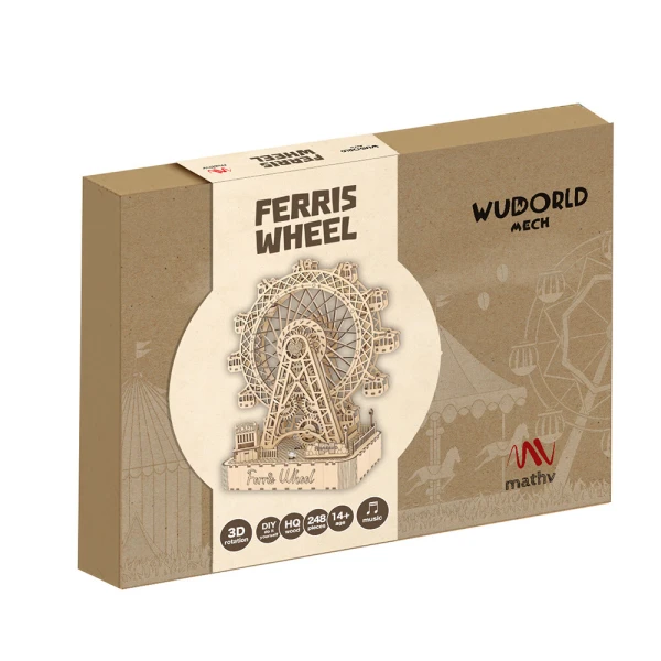 WUDORLD MECH MUSIC BOX ΞΥΛΙΝΗ ΚΑΤΑΣΚΕΥΗ FERRIS WHEEL