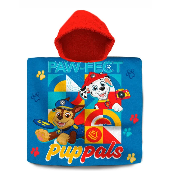 COTTON PONCHO 60X120 cm PAW PATROL