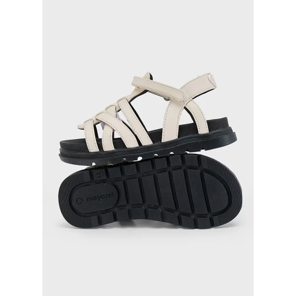 MAYORAL SANDALS ECRU-BLACK