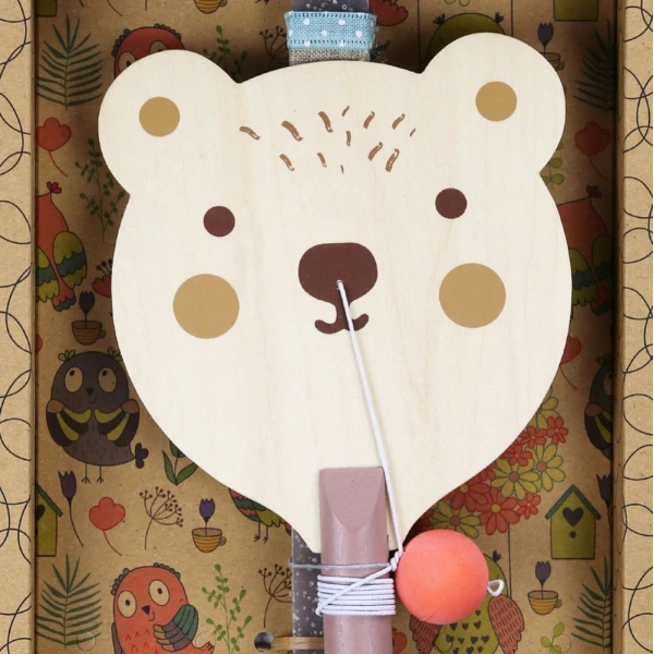 SYNCHRONIA HANDMADE CANDLE 30 cm ANIMAL RACKET - BEAR