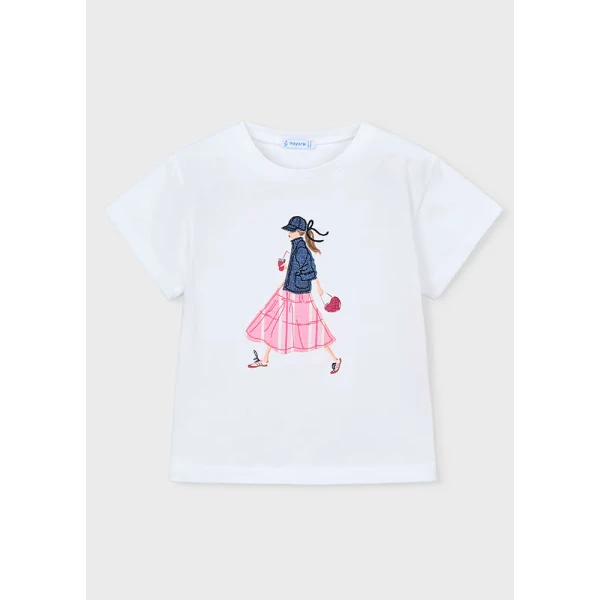 MAYORAL BLOUSE SHORT SLEEVES WHITE 