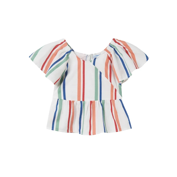 MAYORAL SHIRTWAIST STRIPED RED