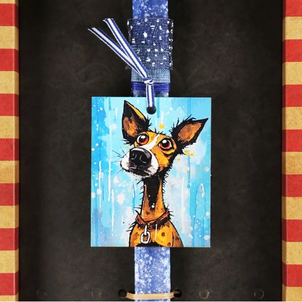 SYNCHRONIA HANDMADE CANDLE 30 cm PET FRAME - DOG