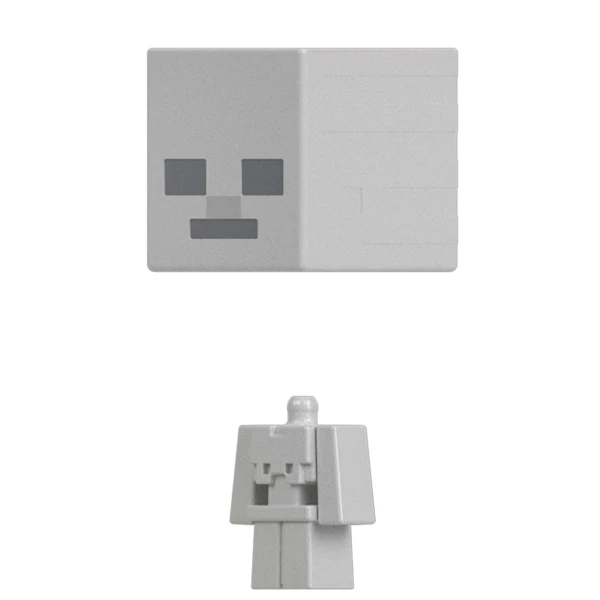 MINECRAFT MOB HEAD MINI FIGURE - GREY 
