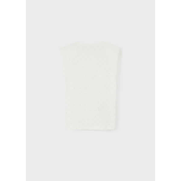 MAYORAL SHORT SLEEVES BLOUSE STRAPS ECRU