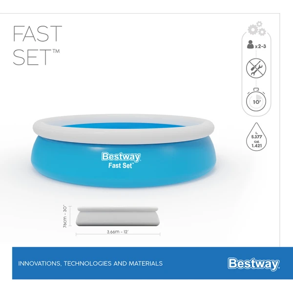 BESTWAY ΣΕΤ ΠΙΣΙΝΑ 366X76 εκ. FAST SET